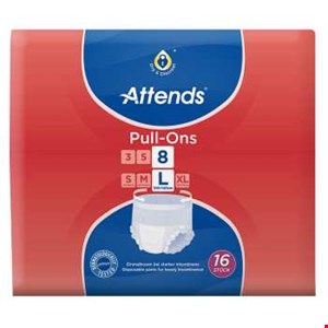 پوشک بزرگسال اتندز سایز بزرگ بسته ۱۶ عددی ۸ قطره ای