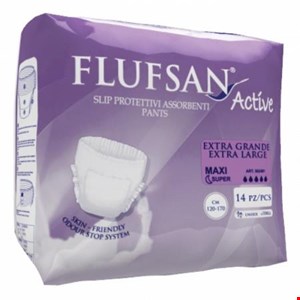 پوشک بزرگسال شورتی فلوفسان ماکسی سوپر سایز خیلی بزرگ FLUFSAN XL بسته 14 عددی
