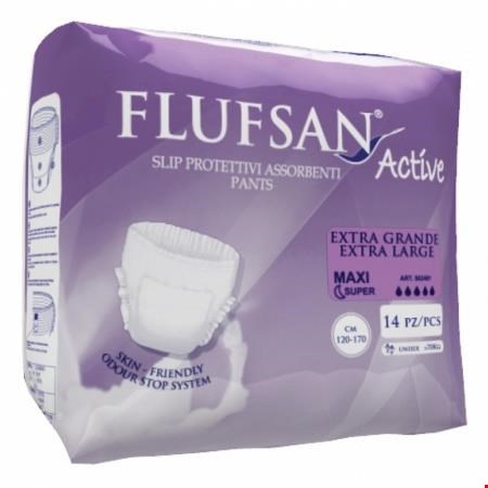پوشک بزرگسال شورتی فلوفسان ماکسی سوپر سایز خیلی بزرگ FLUFSAN XL بسته 14 عددی