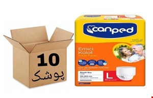پوشک بزرگسال شورتی جانپد لارج کارتن 10تایی با پیک رایگان