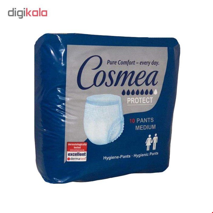 پوشک بزرگسال شورتی کازما سایز متوسط بسته ۱۰ عددی