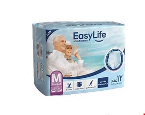 پوشک بزرگسال ایزی لایف شورتی متوسط 12 عددی