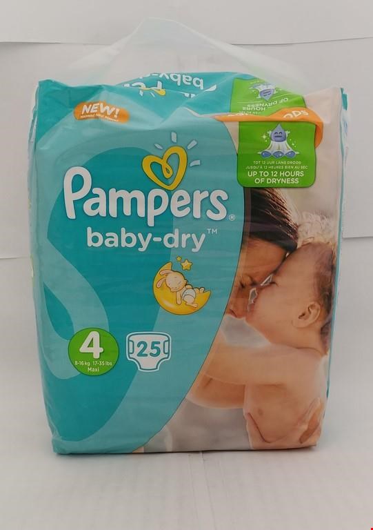 پوشک پمپرز آلمان سایز 4 بیبی درای تعداد 25 عددی pampers size 4 babay nvhd