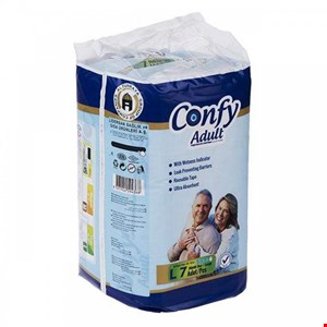 پوشک بزرگسال چسبی کانفی سایز بزرگ بسته ۷ عددی
