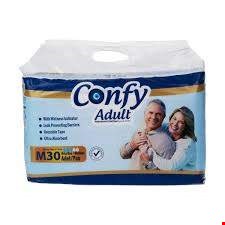 پوشک بزرگسال چسبی کانفی سایز متوسط بسته ۳۰ عددی