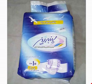 پوشک بزرگسال چسبی پنبه ریز سایز بزرگ بسته ۱۰ عددی