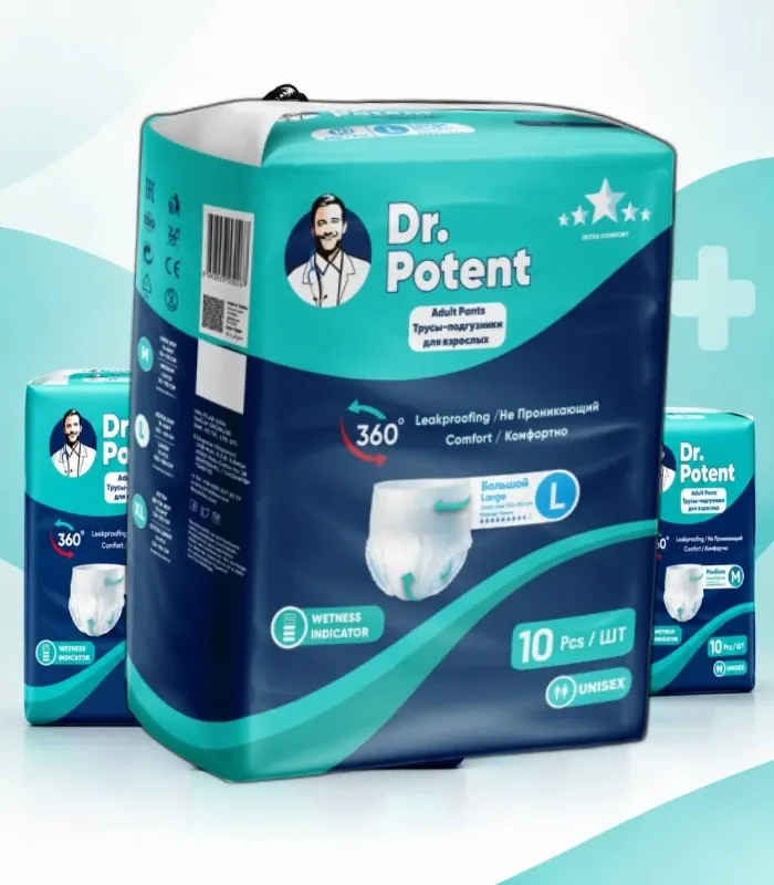 پوشک بزرگسال شورتی دکتر پوتنت (Dr. Potent) سایز L | ۳۰ عددی